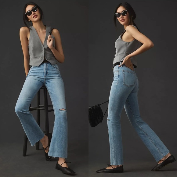 NWT Anthropologie Rag & Bone Casey High Rise Ankle Flare Jeans - Picture 1 of 7